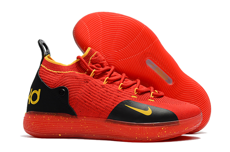 Women Nike KD 11 Red Black Yellow Shoes